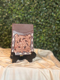 Brown Tooled Card Holder